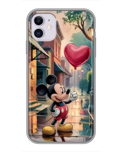 Чохол для iPhone 11 з картинкою «Міккі та кулька-серце»