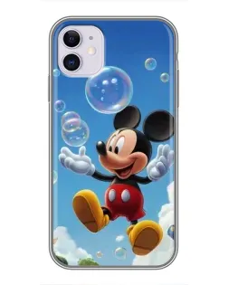 Чохол для iPhone 11 з картинкою «Mickey та мильні бульбашки»