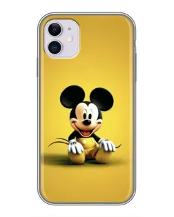 Чохол для iPhone 11 з картинкою «Міккі на жовтому»