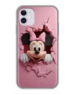 Чохол для iPhone 11 з картинкою «Мінні крізь стіну»