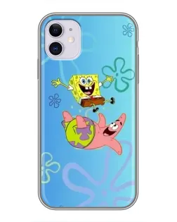Чохол для iPhone 11 з картинкою «Спанч Боб та Патрік»