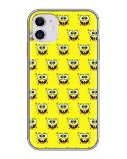 Чохол для iPhone 11 з картинкою «Паттерн Губка Боб»