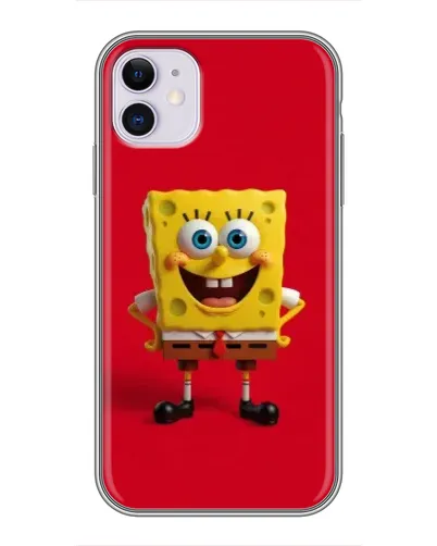 Чохол для iPhone 11 з картинкою «Спанч Боб на червоному» Чохол для iPhone 11 з картинкою «Спанч Боб на червоному»