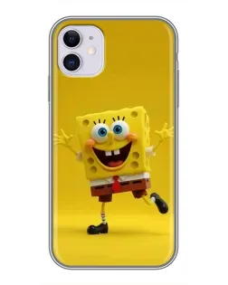 Чохол для iPhone 11 з картинкою «Позитивний Губка Боб»