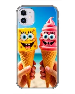 Чохол для iPhone 11 з картинкою «Спанч Боб морозиво»