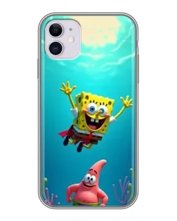 Чехол для iPhone 11 с картинкой «Спанч Боб под водой»