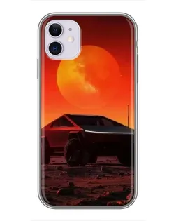 Чехол для iPhone 11 с картинкой «Cybertruck на Марсе»