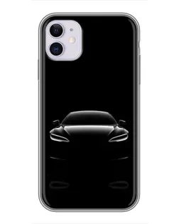 Чехол для iPhone 11 с картинкой «Силуэт Tesla Night»