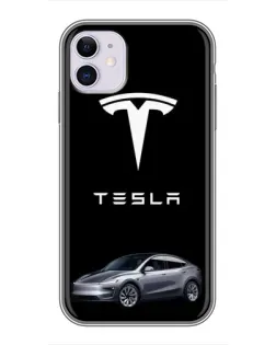 Чехол для iPhone 11 с картинкой «Tesla Model Y»