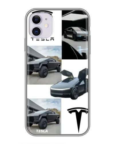 Чехол для iPhone 11 с картинкой «Коллаж Cybertruck Tesla» Чехол для iPhone 11 с картинкой «Коллаж Cybertruck Tesla»