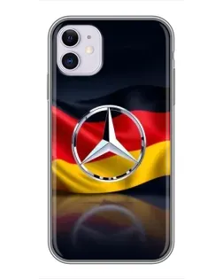 Чохол для iPhone 11 з картинкою «Mercedes — прапор Німеччини»