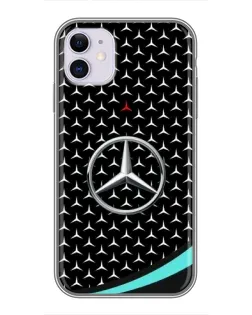 Чохол для iPhone 11 з картинкою «Mercedes — бірюзовий акцент»
