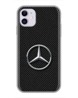 Чохол для iPhone 11 з картинкою «Карбоновий Mercedes стиль»