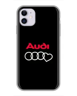 Чохол для iPhone 11 з картинкою «Логотип Audi Heart»