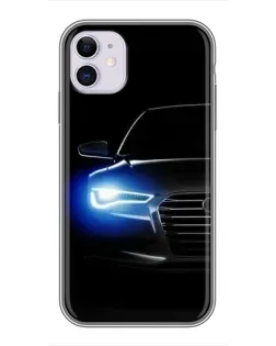 Чохол для iPhone 11 з картинкою «Неоновий погляд Audi»