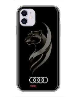 Чохол для iPhone 11 з картинкою «Графіка — пантера та Audi»