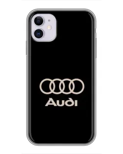 Чохол для iPhone 11 з картинкою «Audi — золотий логотип»