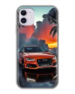 Чохол для iPhone 11 з картинкою «Audi — захід сонця»