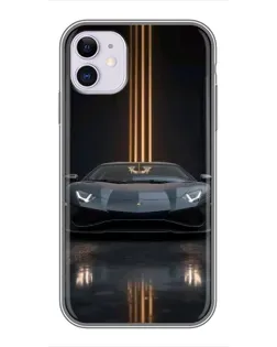 Чохол для iPhone 11 з картинкою «Lamborghini золоті лінії»