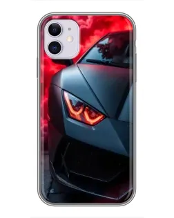 Чохол для iPhone 11 з картинкою «Lamborghini червоне сяйво»