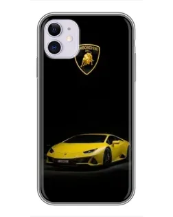 Чохол для iPhone 11 з картинкою «Lamborghini жовтий акцент»