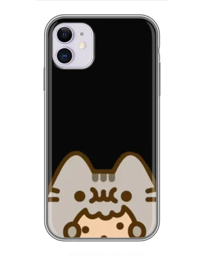 Чехол для iPhone 11 с картинкой «Пушин на черном»