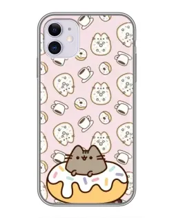 Чехол для iPhone 11 с картинкой «Пушин на пончике»