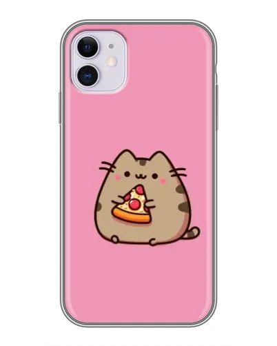 Чехол для iPhone 11 с картинкой «Пушин с пиццей»