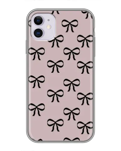 Чохол для iPhone 11 з картинкою «Чорні бантики»