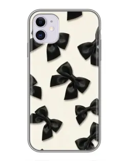Чохол для iPhone 11 з картинкою «Чорні бантики»