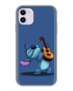 Чехол для iPhone 11 с картинкой «Стич с укулеле»