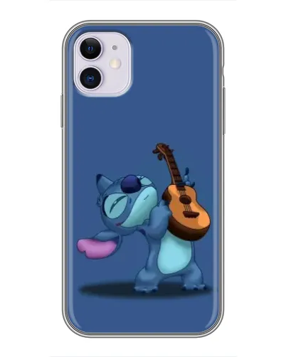 Чехол для iPhone 11 с картинкой «Стич с укулеле»