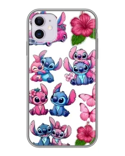 Чехол для iPhone 11 с картинкой «Стикеры Stitch и Angel»