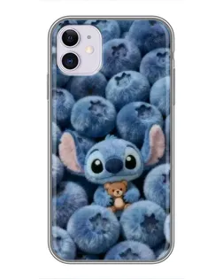 Чехол для iPhone 11 с картинкой «Стич и голубика»