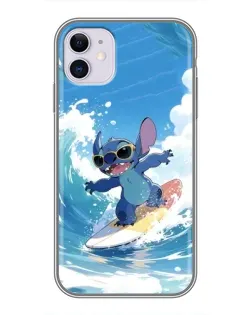 Чехол для iPhone 11 с картинкой «Стич на волне»