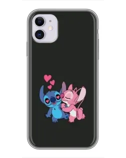 Чехол для iPhone 11 с картинкой «Анжел целует Стича»