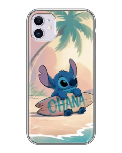 Чехол для iPhone 11 с картинкой «Стич на серфе»