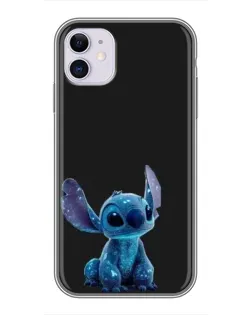 Чехол для iPhone 11 с картинкой «Стич на черном»