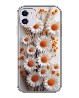 Чохол для iPhone 11 з картинкою «Білі сухоцвіти»