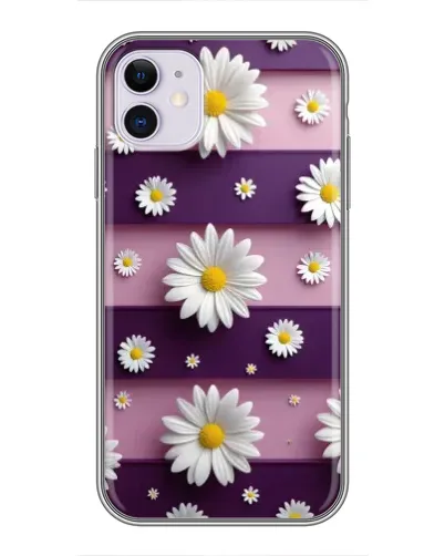 Чохол для iPhone 11 з картинкою «Ромашки на фіолетовому» Чохол для iPhone 11 з картинкою «Ромашки на фіолетовому»
