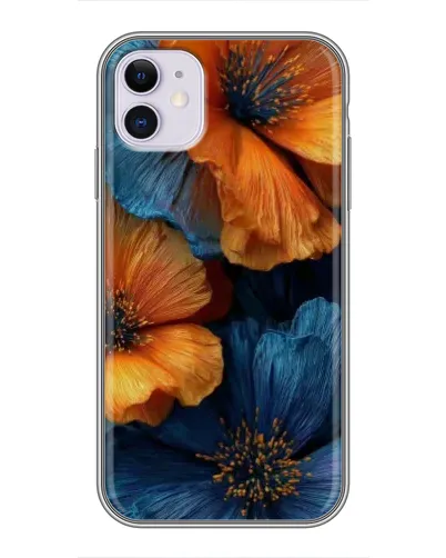 Чохол для iPhone 11 з картинкою «Яскрава синьо-помаранчева флора» Чохол для iPhone 11 з картинкою «Яскрава синьо-помаранчева флора»