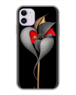 Чехол для iPhone 11 с картинкой «Серебряный фантазийный цветок» Чехол для iPhone 11 с картинкой «Серебряный фантазийный цветок»