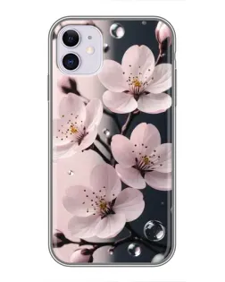 Чехол для iPhone 11 с картинкой «Нежная сакура и капли» Чехол для iPhone 11 с картинкой «Нежная сакура и капли»
