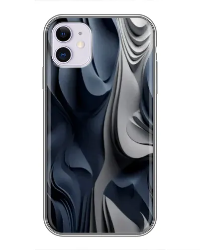Чехол для iPhone 11 с картинкой «Объемные синие складки» Чехол для iPhone 11 с картинкой «Объемные синие складки»