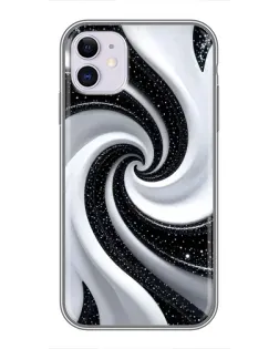 Чехол для iPhone 11 с картинкой «Черно-белая спираль»