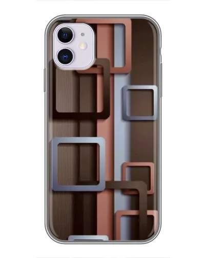 Чехол для iPhone 11 с картинкой «Коричневые объемные квадраты» Чехол для iPhone 11 с картинкой «Коричневые объемные квадраты»