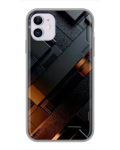 Чехол для iPhone 11 с картинкой «Черные геометрические блоки» Чехол для iPhone 11 с картинкой «Черные геометрические блоки»