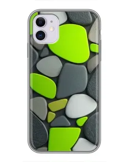 Чехол для iPhone 11 с картинкой «Яркая неоновая галька»