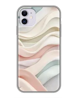 Чехол для iPhone 11 с картинкой «Пастельные нежные волны»