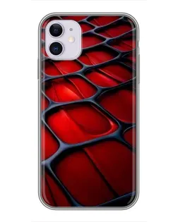 Чехол для iPhone 11 с картинкой «Красная глянцевая сетка»